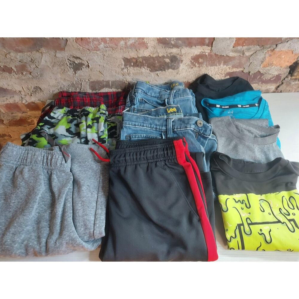 Lee Boys Clothing Lot Sz 14 16 Jeans Sweatpants Joggers Shirts Assorted Mix